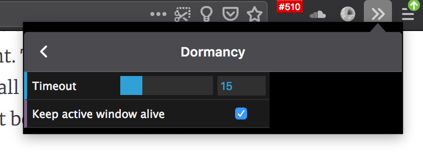 Dormancy Options